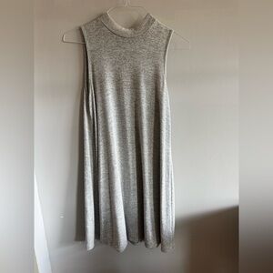 Acemi Sleeveless Knit Swing Dress Gray Medium